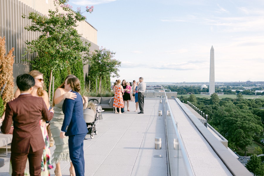 Rooftop reception looking over the White House