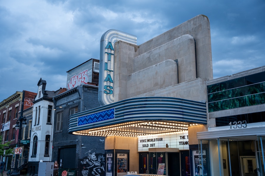 Exterior shot of Atlas Performing Arts Center in DC. 