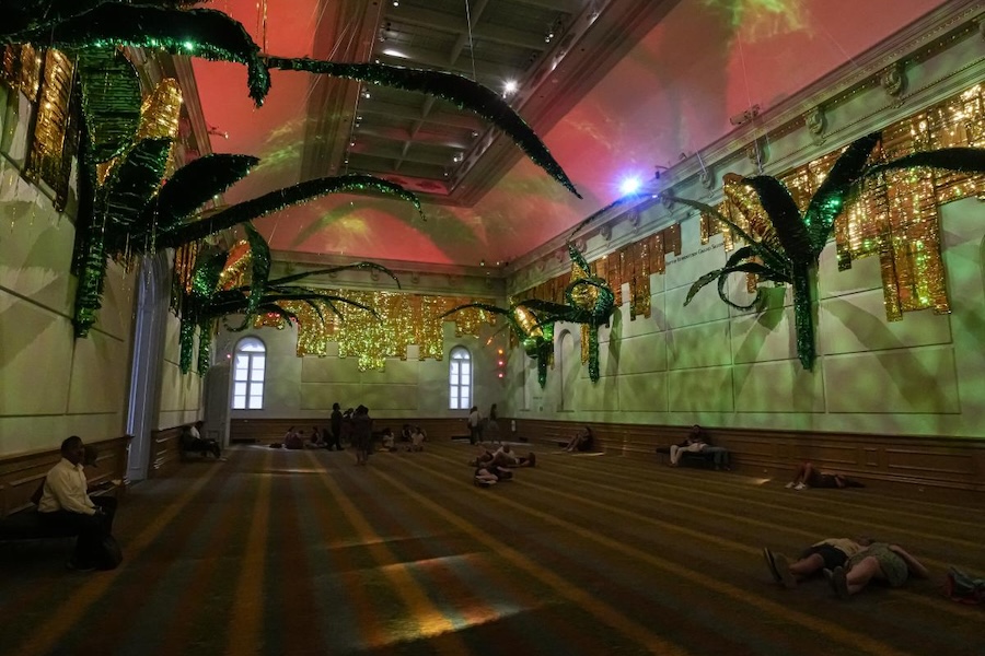 Installation photography of Justin Favela: Capilla de Maíz (Maize Chapel), Renwick Gallery of the Smithsonian American Art Museum, 2025; Photo by Albert Ting 