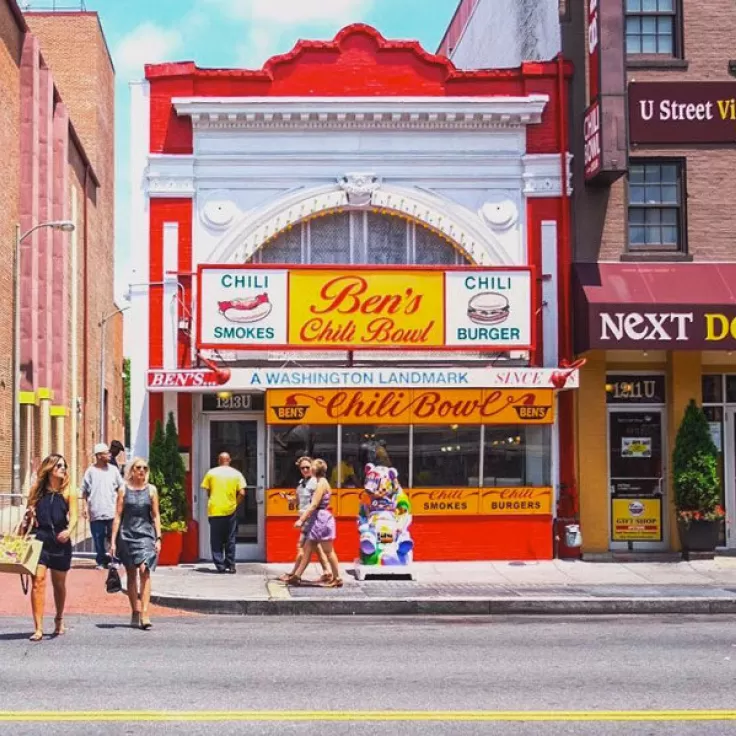 @millgrimage - People crossing U Street in front of Ben's Chili Bowl on summer day - Neighborhoods in Washington, DC